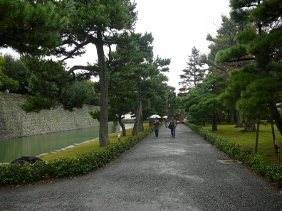 One of driveways of the castle