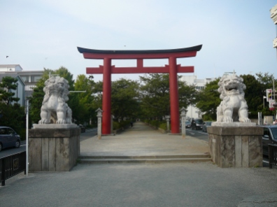 Torii at entrance to shrine